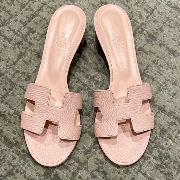 Hermes Pink Oasis Sandals